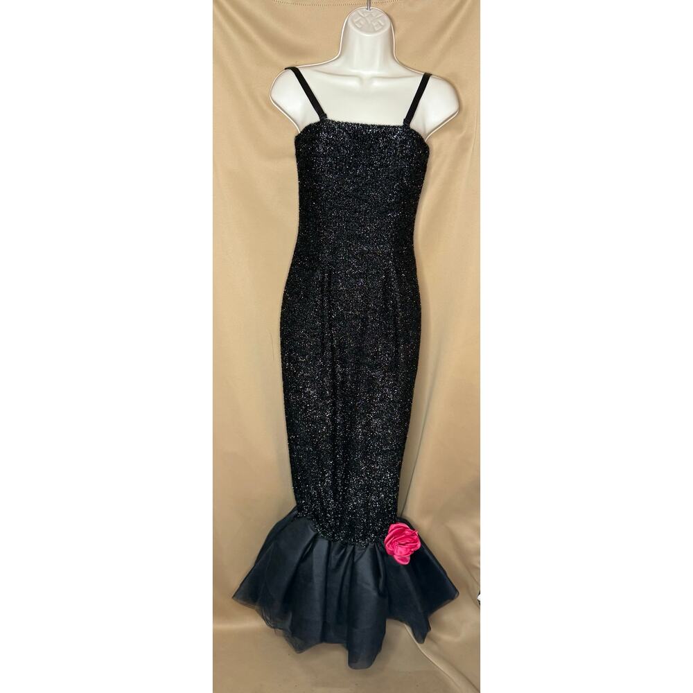 Unique Vintage Barbie Solo In The Spotlight Black Sparkle Strapless Gown M NWT - Picture 10 of 14